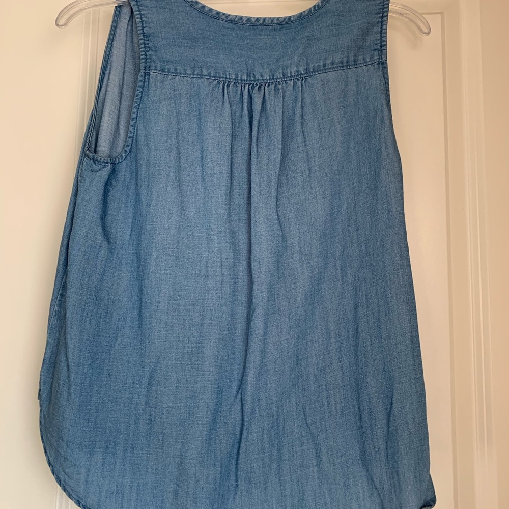 Chambray Button Up Tank - image 4